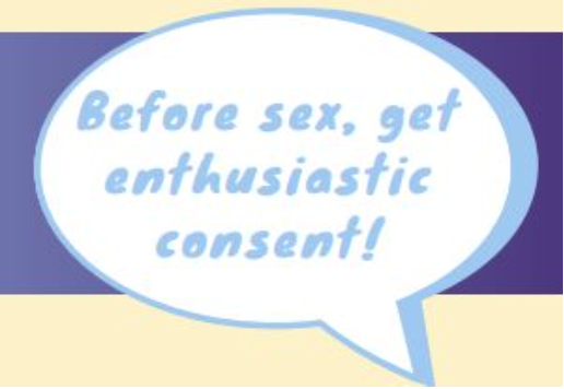 Before sex, get enthusiastic consent!