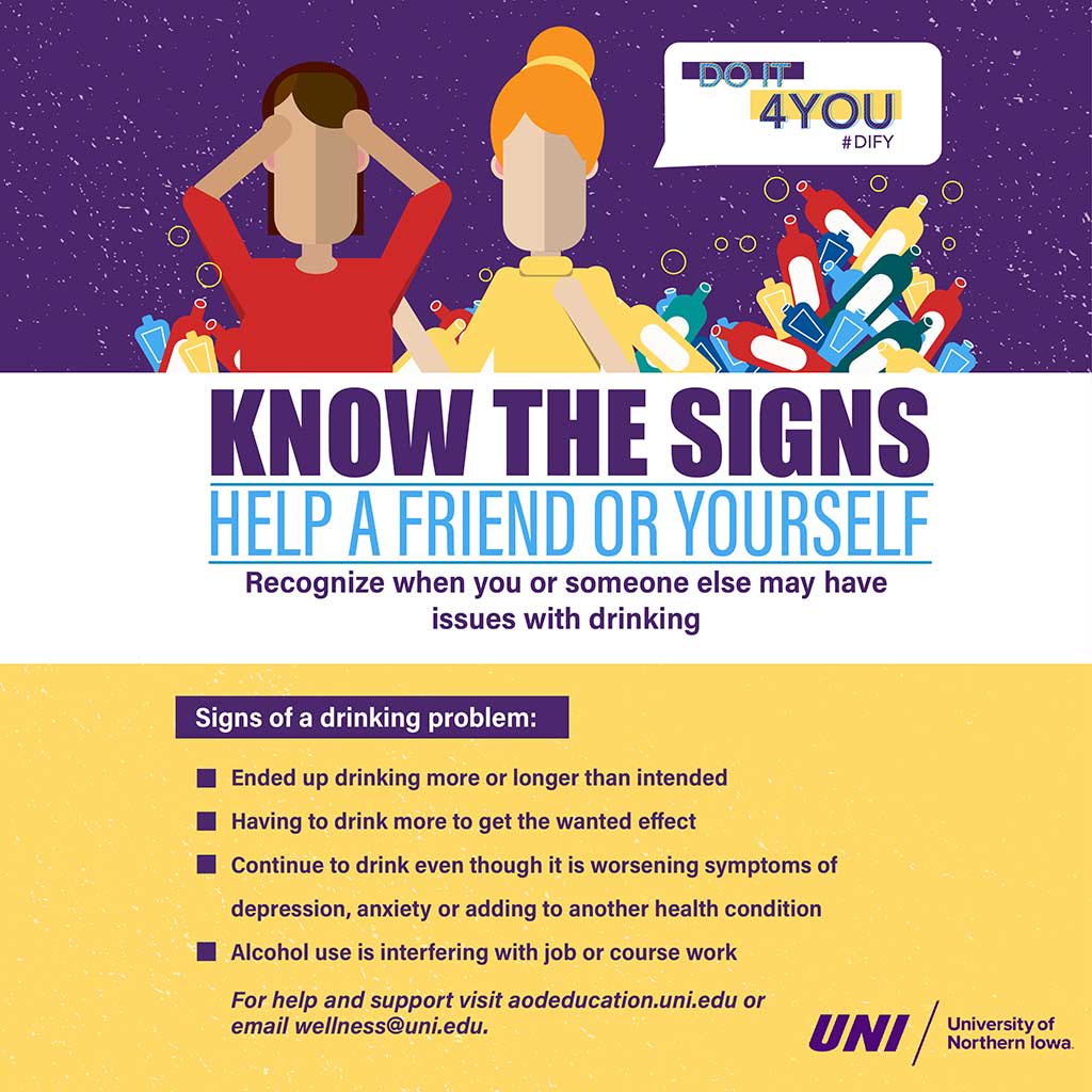 Know the signs - help a friend or yourself.